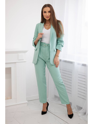 Elegant set of jacket and trousers light mint