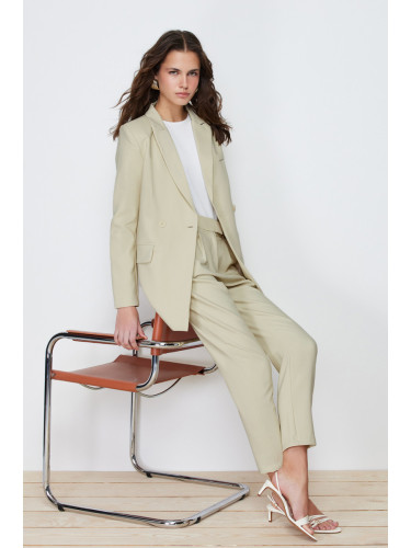Trendyol Light Mint Blazer Jacket-Pants Woven Bottom-Top Set