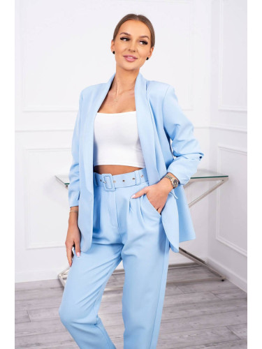 Elegant set of jacket and trousers in blue