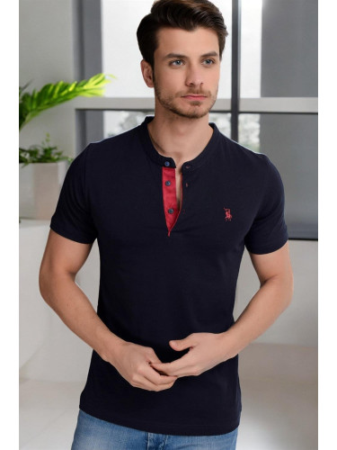 T8560 DEWBERRY T-SHIRT-DARK NAVY BLUE