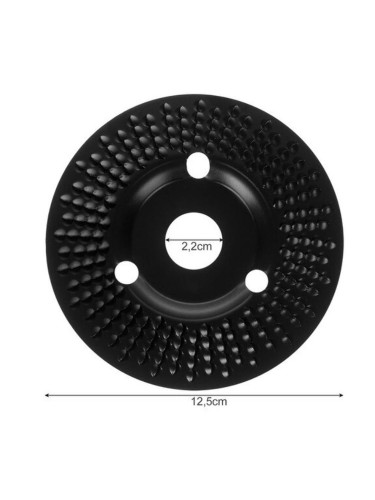 Карвинг диск за ъглошлайф, за дърво / рашпила, наклонен, 125x22 мм (09347)