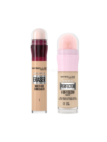 Пакет с отстъпка Фон дьо тен Maybelline Instant Anti-Age Perfector 4-In-1 Glow + Коректор Maybelline Instant Anti-Age Eraser
