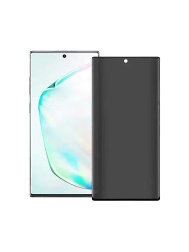 Стъклен протектор MBX 5D Full Privacy с лепило по края, За Samsung Galaxy S22 Ultra 5G (S908B), Черен