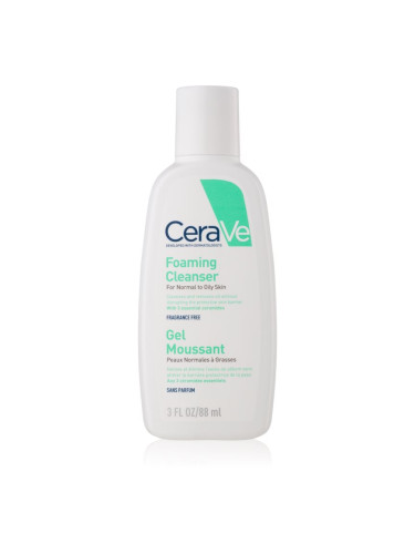 CeraVe Cleansers пенлив почистващ гел за нормална към мазна кожа 88 мл.
