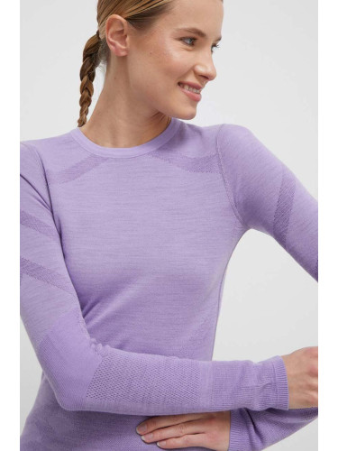 Функционална блуза с дълги ръкави Smartwool Intraknit Thermal Merino в лилаво