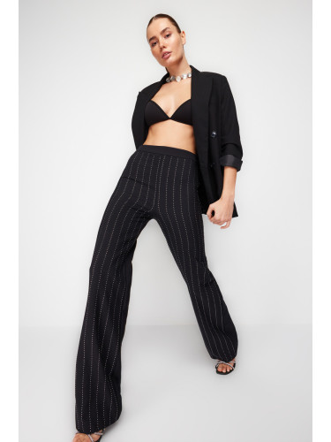 Trendyol Black Shiny Stone Woven Trousers