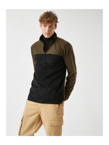 Koton Half Zipper Fleece Sweatshirt