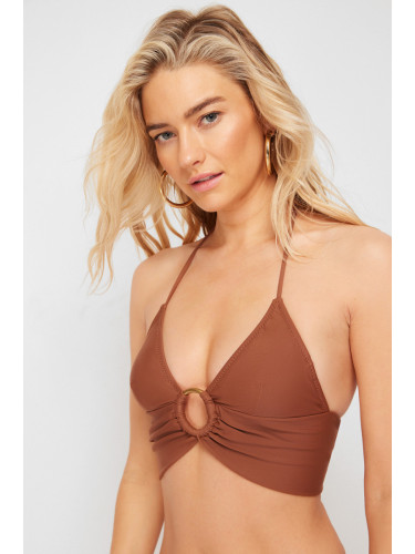 Trendyol Brown Bralette Accessory Bikini Top
