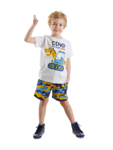 Denokids Dino Goose Boy T-shirt Camouflage Shorts Set