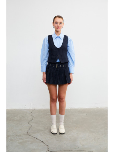 VATKALI Pleated mini short skirt - Waistband edition