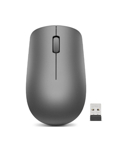 Мишка Lenovo 530 Wireless Graphite, оптична (1200 dpi), безжична, USB, сива