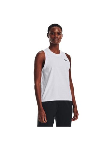 Under Armour UA ESSENTIAL CTTN STRCH TANK Дамски потник, бяло, размер