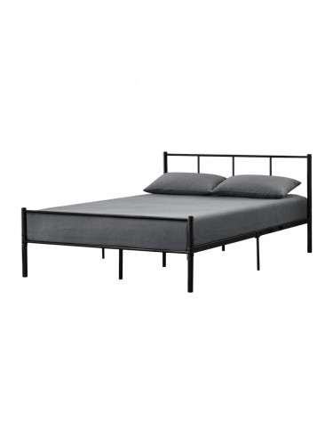 Метално легло  Черно, синтерезирана стомана, 200cm x 140cm