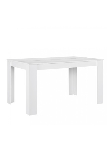 Елегантна маса за хранене - 140 x 90 см - Бяла