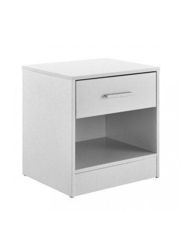 Нощно шкафче / Офис -Комод с едно чекмедже 36,5 x 29,5 x 38 см - Бяло