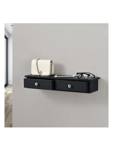 Стенен рафт Geeste, размери 10x60x15 см с 2 чекмеджета 