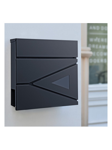 Пощенска кутия Schönburg, размери 37x37x11cm,  стомана,  антрацит цвят