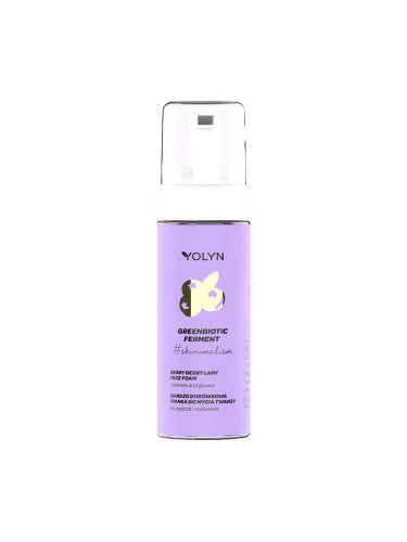 Озаряваща пяна Боровинка и Галактомисис YOLYN Greenbiotic Brightening Berry Berry Lady Face Foam