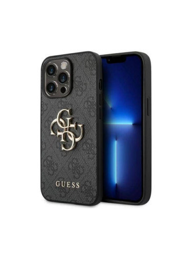 Оригинален кейс Guess 4G Big Metal Logo, За iPhone 14 Pro Max (6.7), Черен