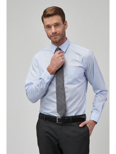 ALTINYILDIZ CLASSICS Men's Light Blue Regular Fit Comfortable Cut Shirt