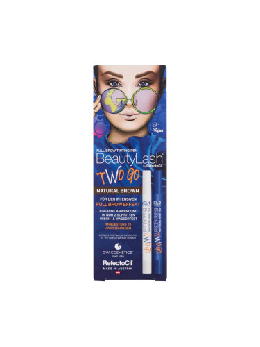 RefectoCil BeautyLash Two Go Tinting Pen Боя за вежди за жени Нюанс Natural Brown Комплект