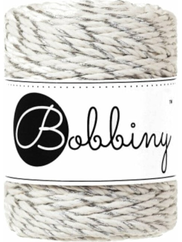 Bobbiny 3PLY Macrame Rope 3 mm 100 m Silver Twist юта