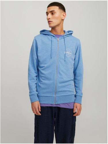 Men's Blue Zip Up Hoodie Jack & Jones Forest - Men