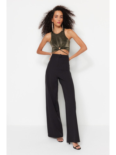 Trendyol Черно тъкани панталони