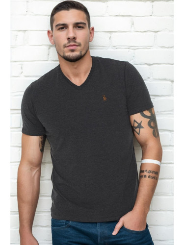 T8568 DEWBERRY V-NECK MEN'S T-SHIRT-ANTHRACITE-2