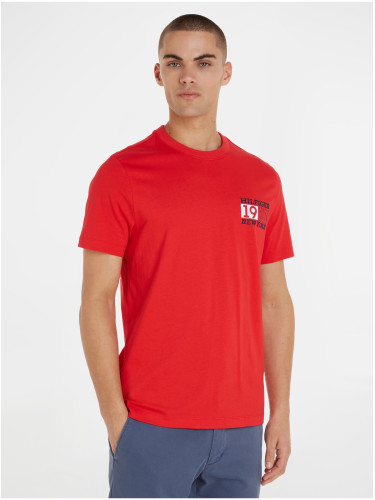 Red men's T-shirt Tommy Hilfiger