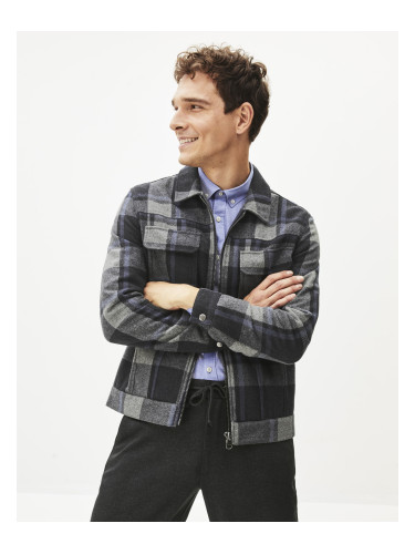 Celio Wool Plaid Jacket Punjab - Mens