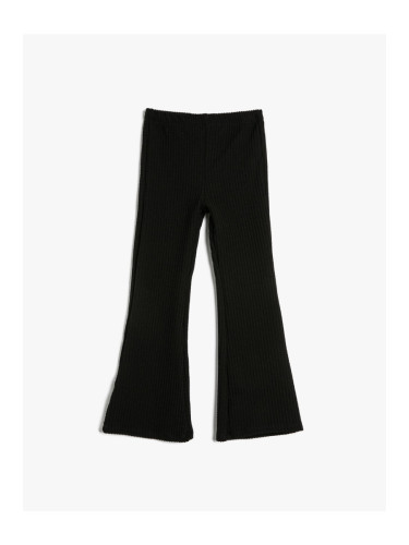 Koton Basic Spanish Leg Pants with Elastic Rib Waist.