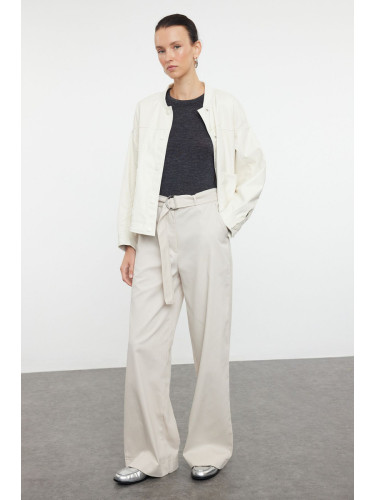 Trendyol камък широк крак тъкани панталони