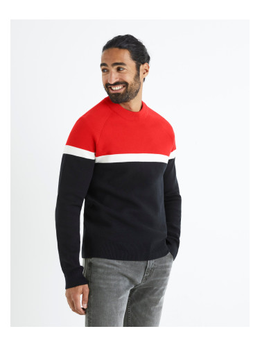 Red and black men's sweater Celio