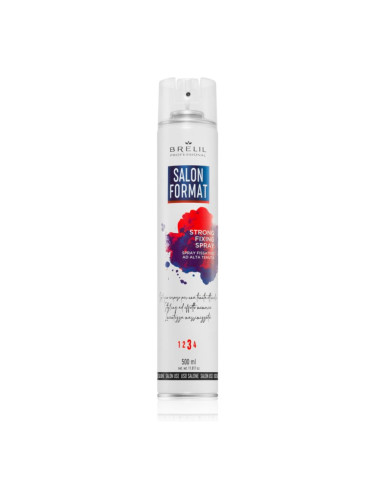 Brelil Professional Salon Format Strong Fixing Spray лак за коса за фиксиране и оформяне 500 мл.