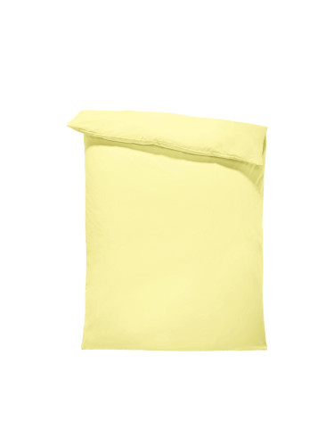 Едноцветен спален плик в светло жълто, 100% Памук Ранфорс, 150/215 см.