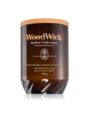 Woodwick Renew Tomato Leaf & Basil ароматна свещ 368 гр.