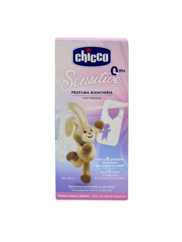 Chicco Sensitive Linen Freshener ароматни торбички за шкаф 3 бр.