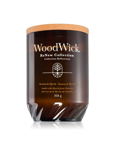 Woodwick Renew Incense & Myrrh ароматна свещ 368 гр.