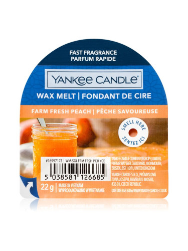 Yankee Candle Farm Fresh Peach восък за арома-лампа 22 гр.
