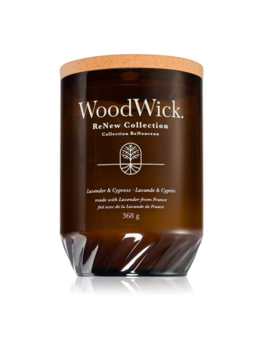 Woodwick Lavender & Cypress ароматна свещ 368 гр.