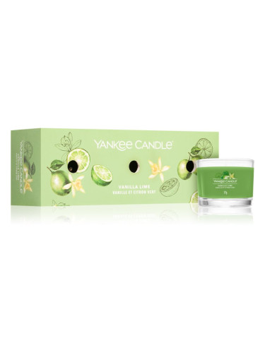Yankee Candle Vanilla Lime подаръчен комплект 3x37 гр.