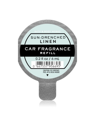 Bath & Body Works Sundrenched Linen aроматизатор за автомобил пълнител 6 мл.