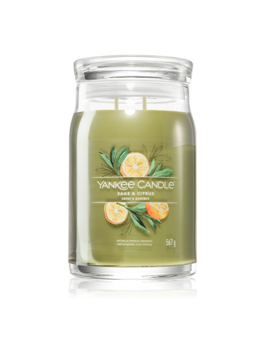 Yankee Candle Sage & Citrus ароматна свещ Signature 567 гр.