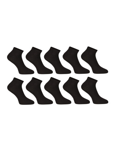 10PACK Nedeto low black socks