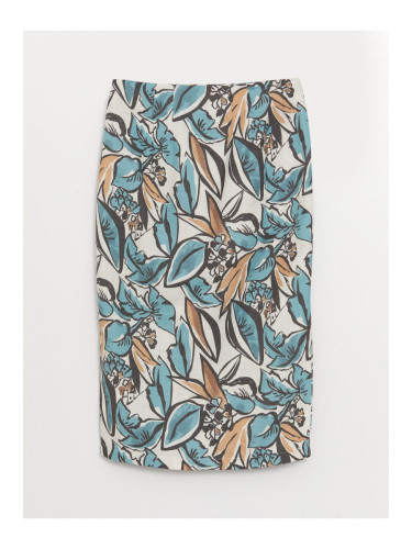 LC Waikiki Women's Tight Fit Patterned Pencil Skirt
