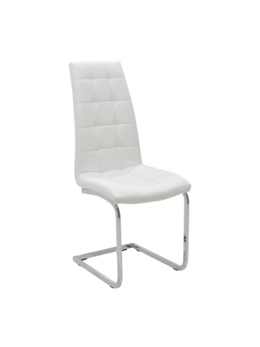 Стол цвят бял-хром