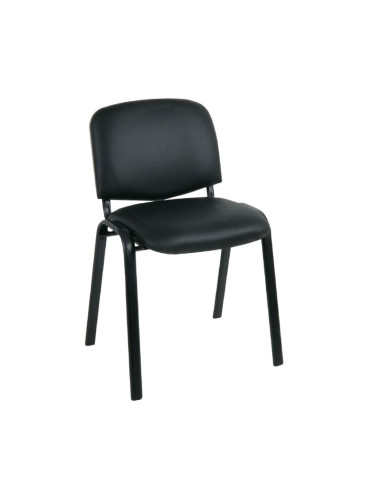 Стол еко кожа черен цвят