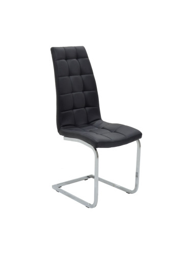 Стол цвят черен-хром