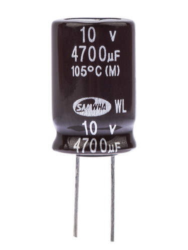 Кондензатор електролитен 4700uF, 10V, THT, ф16x25mm